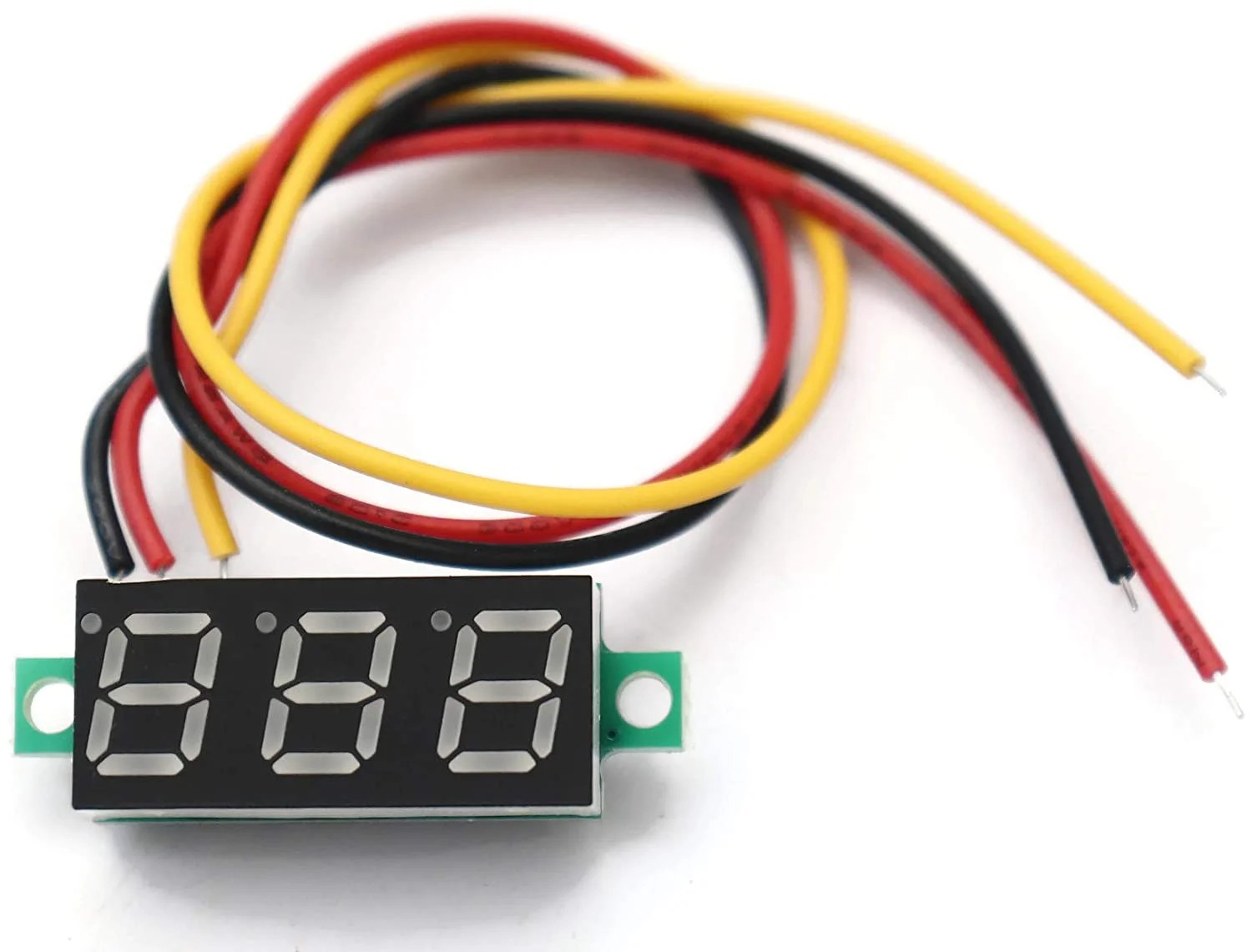0.28inch 0-100V Three Wire DC Voltmeter Green
