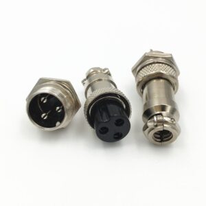 GX12 12MM: 3 PIN- set of male and female