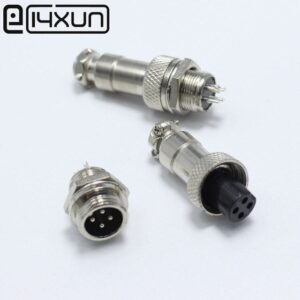 GX12 12MM: 4 PIN- set of male and female